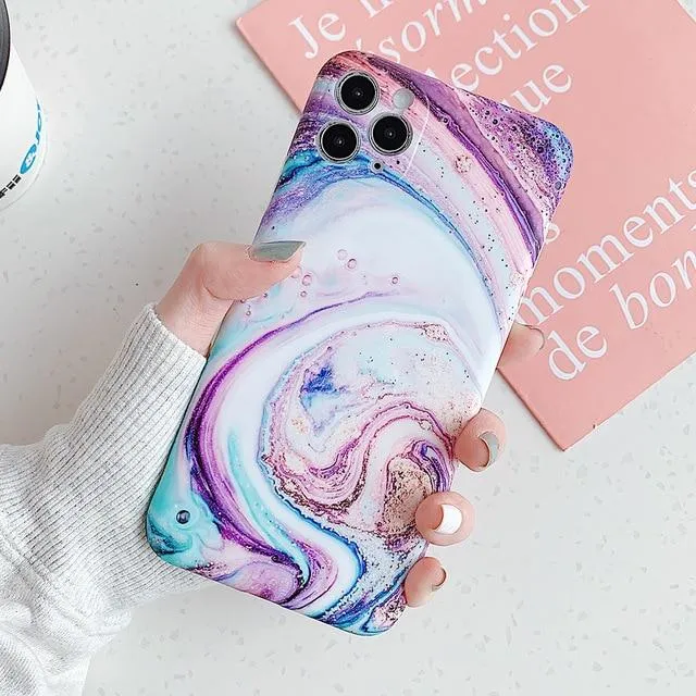 Purple Ombre Marble Case