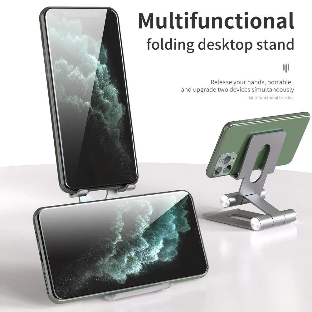 R-Just Aluminum Alloy Dual Axis Bracket Folding Destop Stand