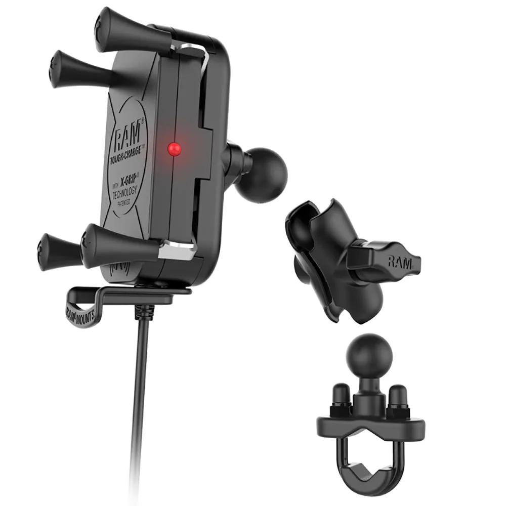 RAM Mount Tough-Charge Waterproof Wireless Charging Motorcycle Mount [RAM-B-149Z-A-UN12W-V7M]