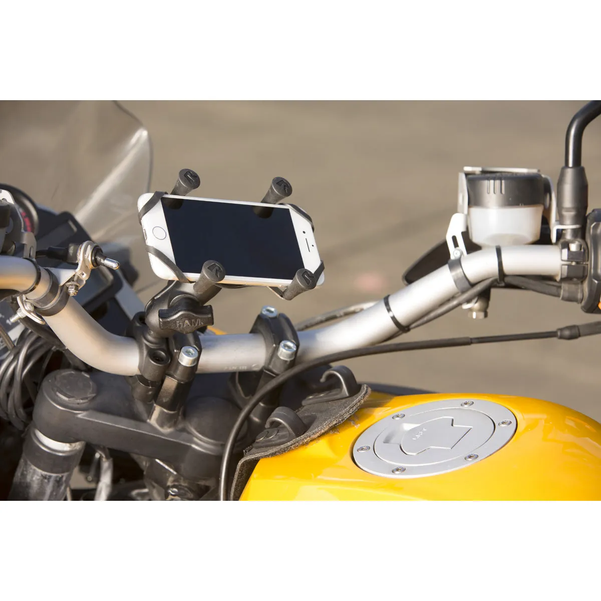 Ram X-Grip Phone Mount w/ Torque Medium Rail Base - Short | RAM-B-408-75-1-A-UN7