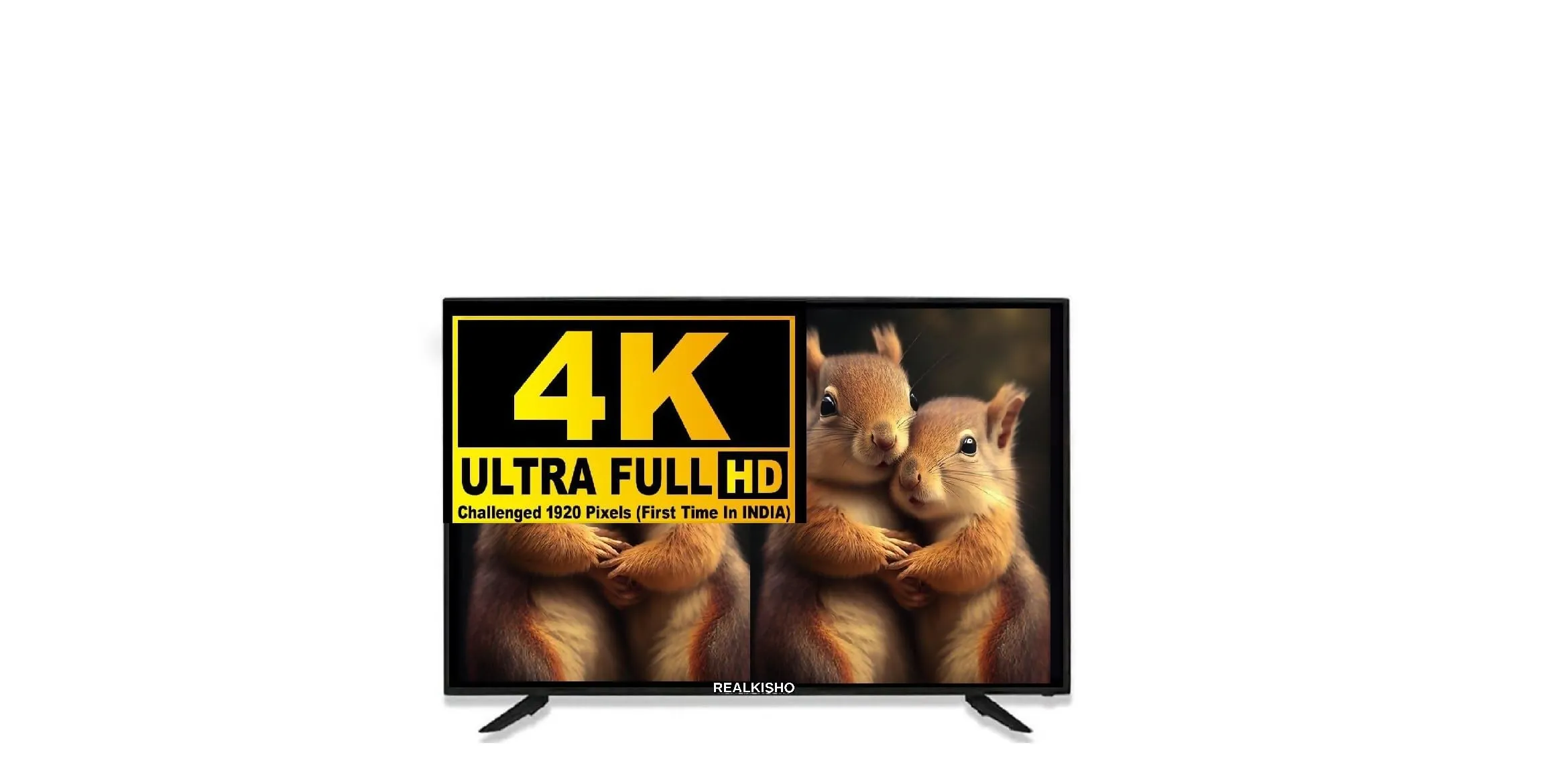 REALKISHO 4k tv 32 inch 80(cm) QLED ta Series 4k Ultra Full hd