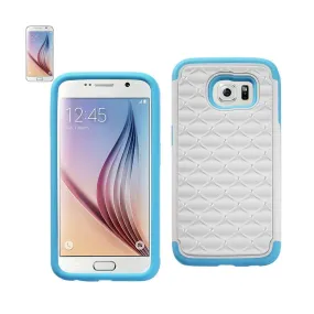 Reiko REIKO SAMSUNG GALAXY S6 HYBRID HEAVY DUTY JEWELRY DIAMOND CASE IN BLUE WHITE