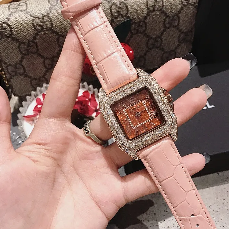 Retro Golden Frame Women's Watch