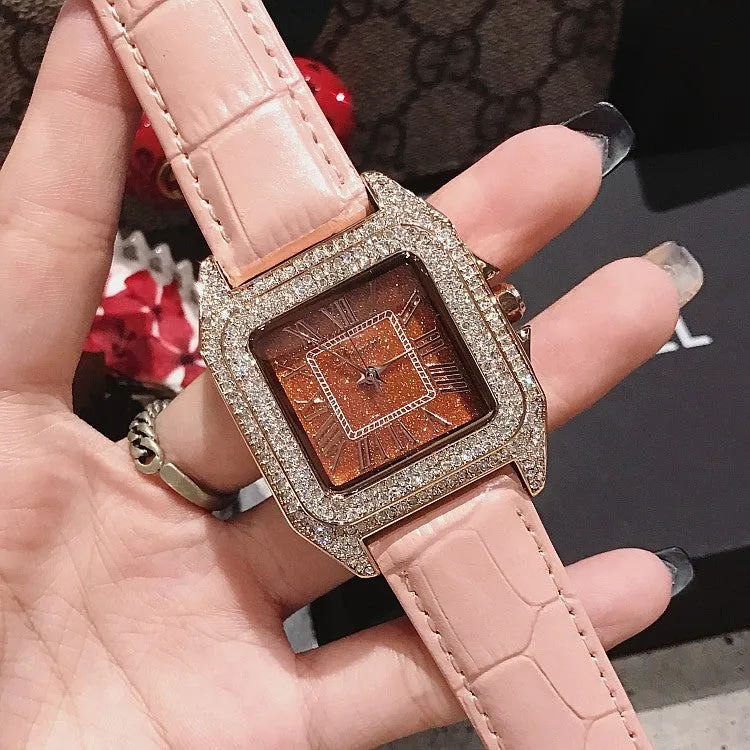 Retro Golden Frame Women's Watch