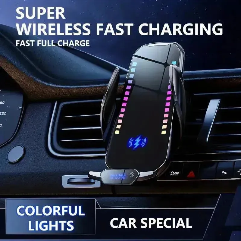 RGB Colour Changing 15W Car Wireless Charger Stand