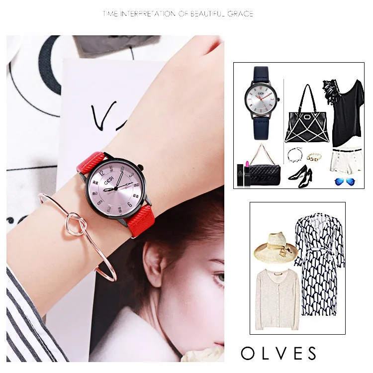 Round Dial Casual Women's Watch