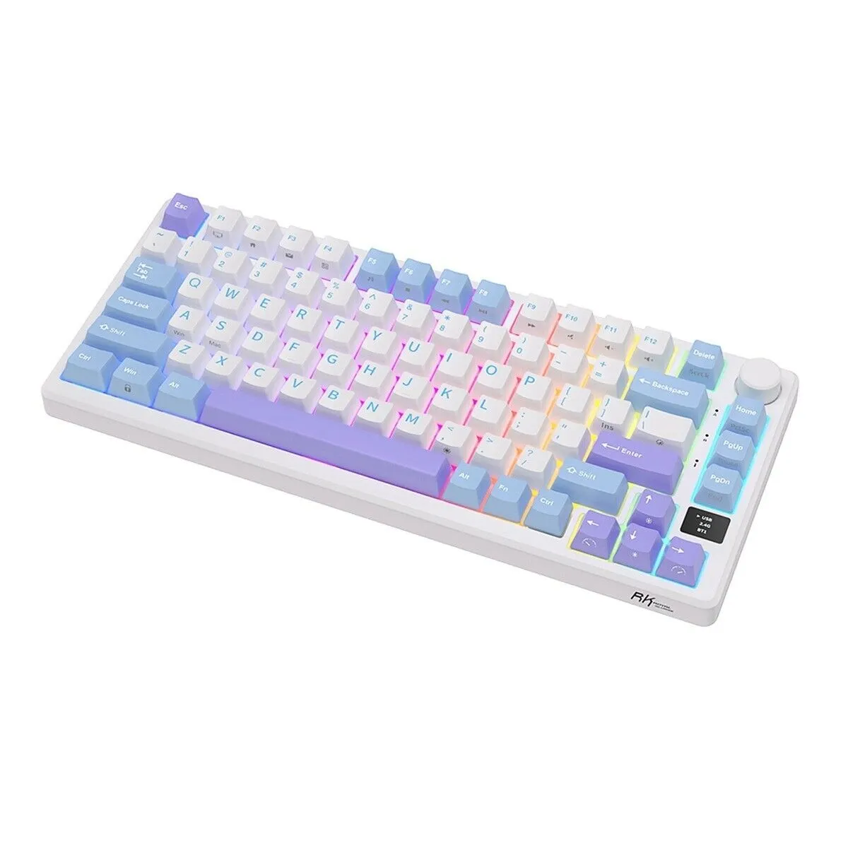 Royal Kludge RK M75 Gasket Structure 75% Layout Mechanical Keyboard (Taro Milk)