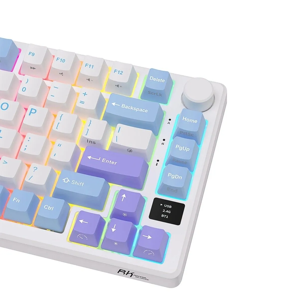 Royal Kludge RK M75 Gasket Structure 75% Layout Mechanical Keyboard (Taro Milk)