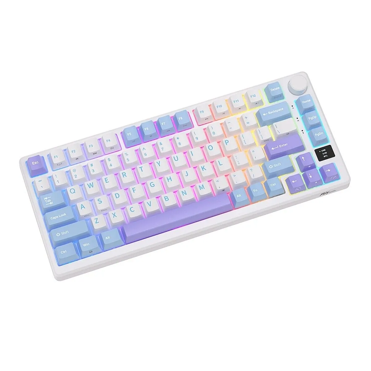 Royal Kludge RK M75 Gasket Structure 75% Layout Mechanical Keyboard (Taro Milk)