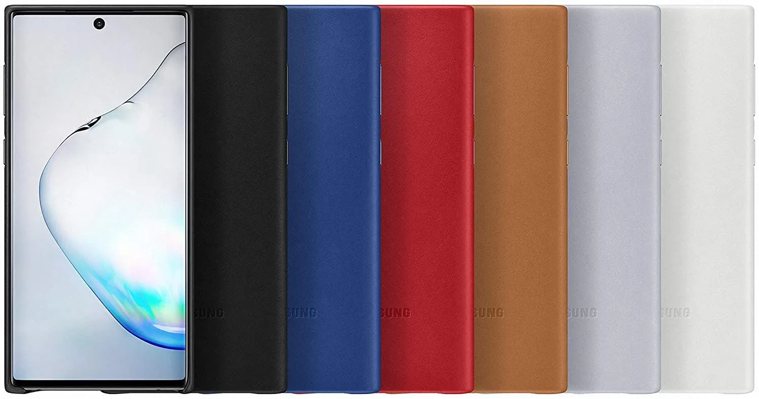 Samsung Galaxy Note10 Leather Case Made with Hardwearing Calf Leather - Grey