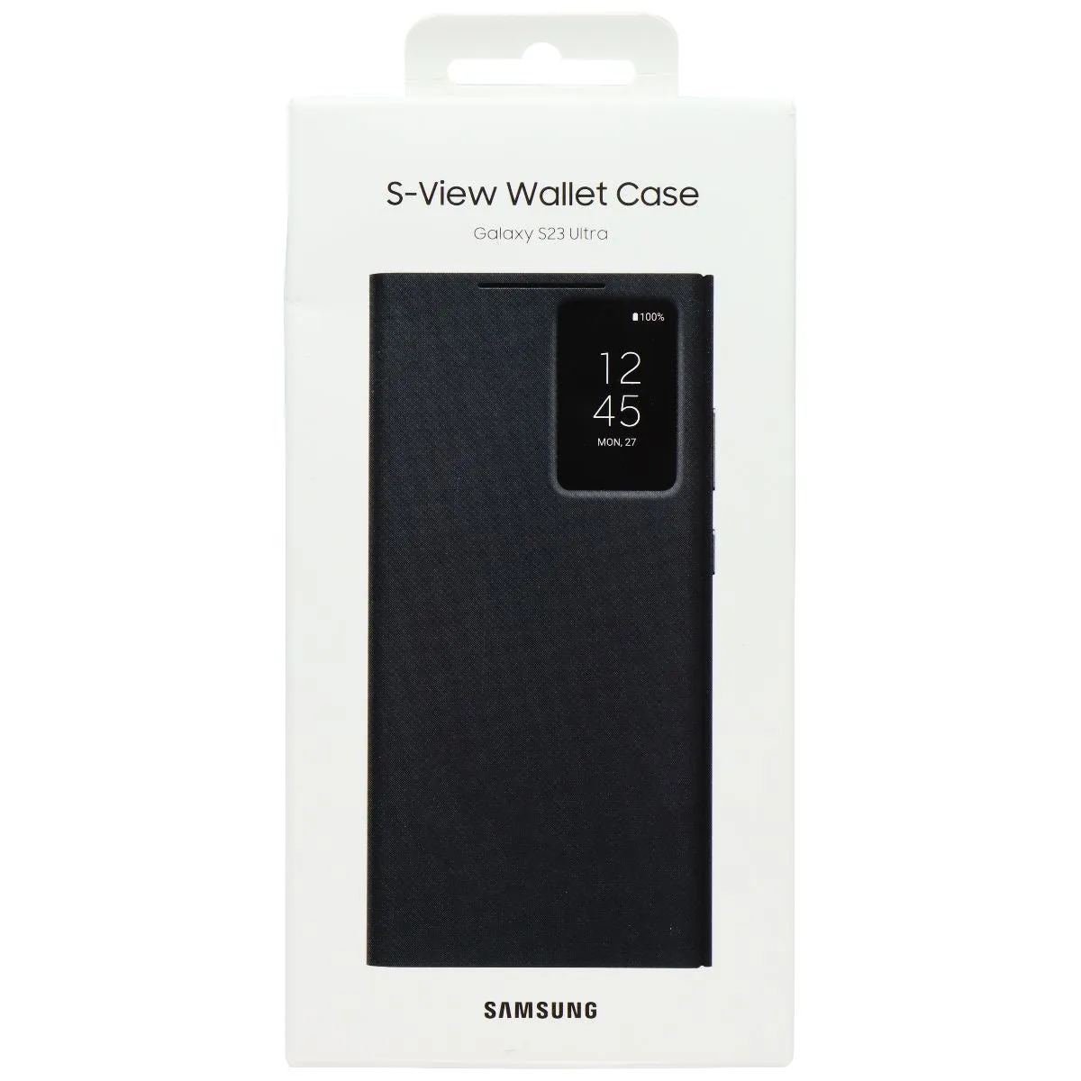 Samsung S-View Wallet Case for Samsung Galaxy S23 Ultra - Black (EF-ZS918CBE)