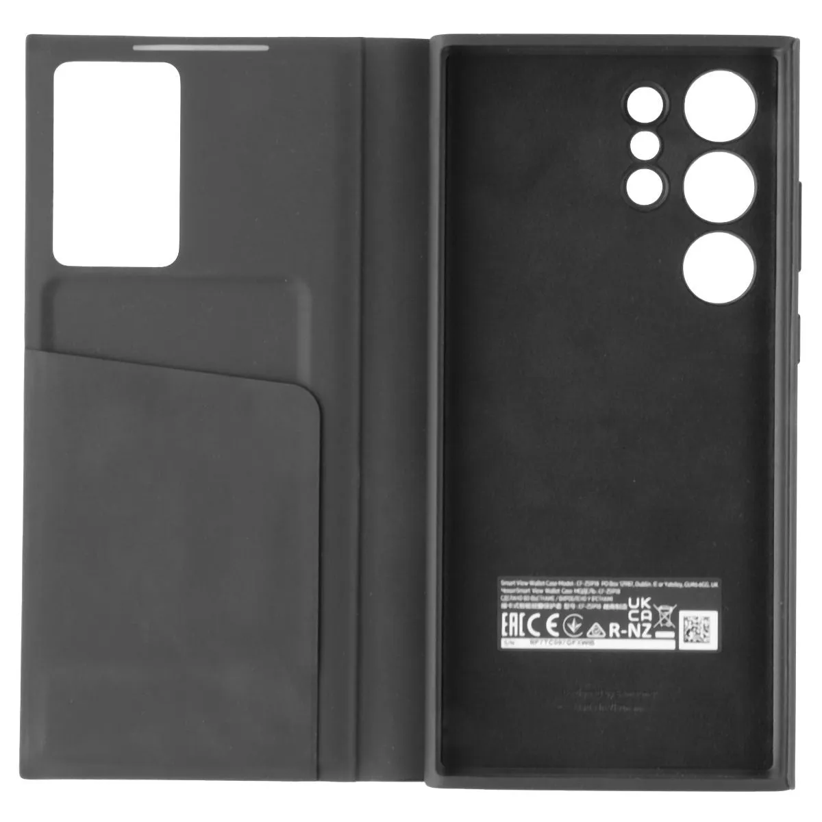 Samsung S-View Wallet Case for Samsung Galaxy S23 Ultra - Black (EF-ZS918CBE)