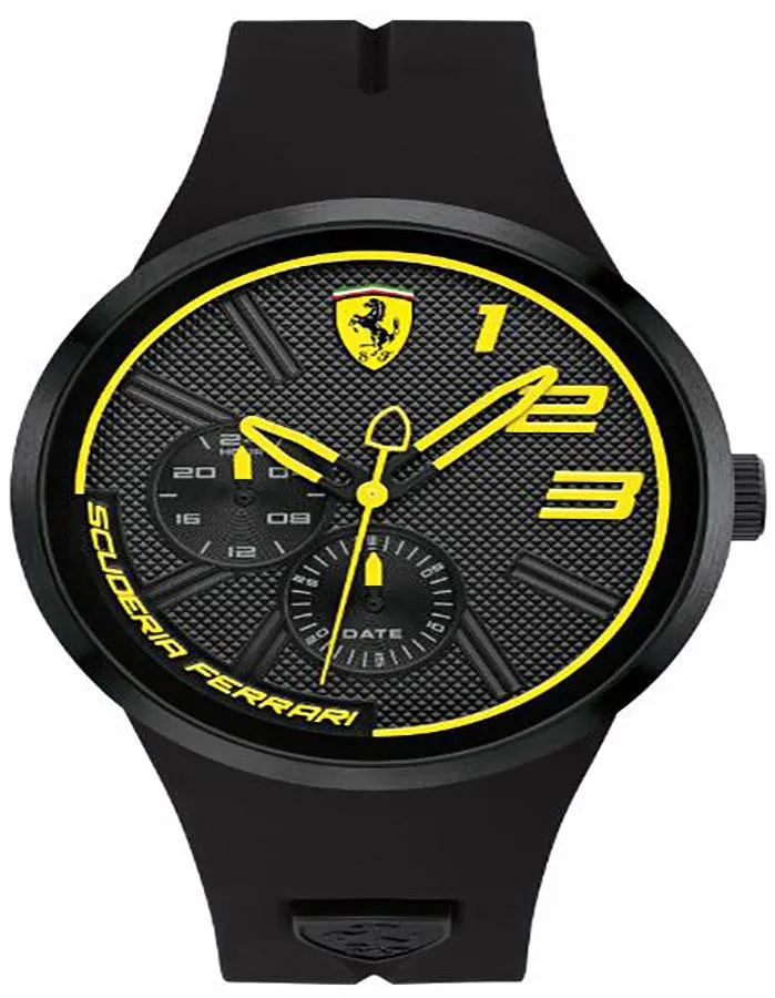 Scuderia Ferrari FXX TR90 Watch - Black Case - Black Silicon Strap - Sub-dials