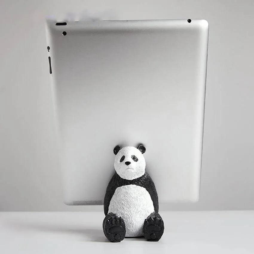 Sitting Panda Resin Phone Holder