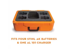 Stihl | Battery Case Inserts | Case with insert holds (1) AL 101 charger & (4) AK batteries (7010 871 0029)