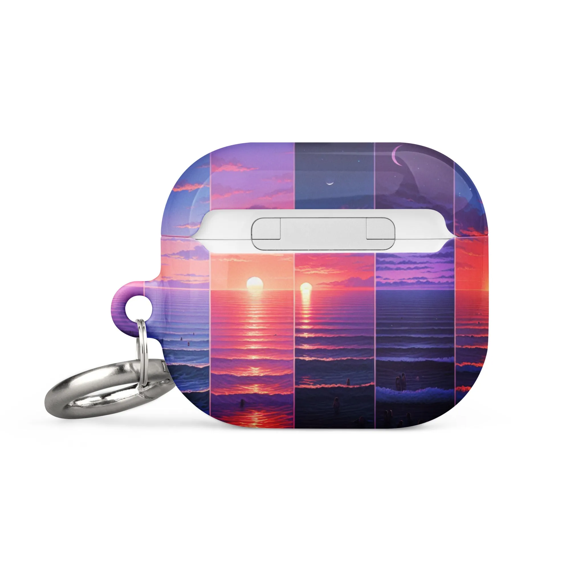 Stunning Sunset AirPods® Case with Metal Carabiner - Impact-Resistant Cover