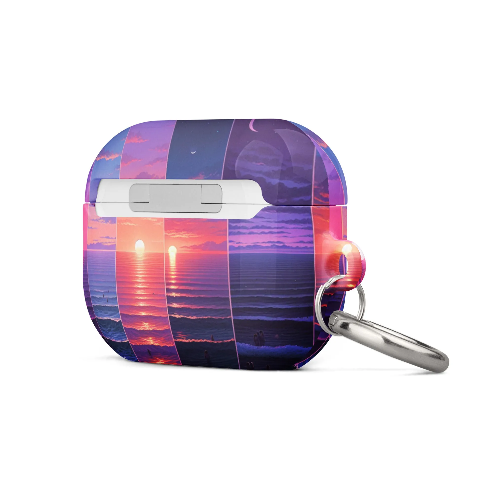 Stunning Sunset AirPods® Case with Metal Carabiner - Impact-Resistant Cover