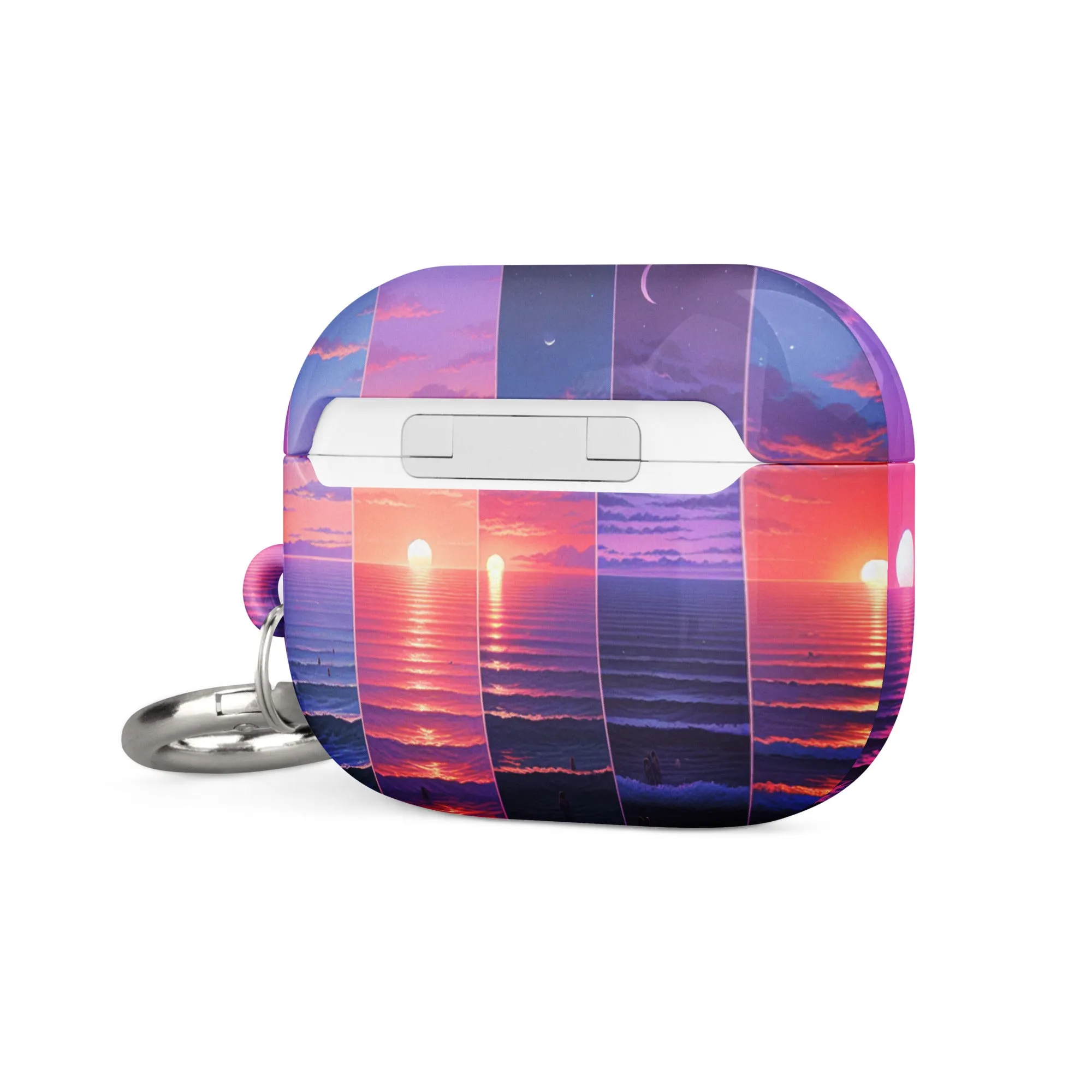 Stunning Sunset AirPods® Case with Metal Carabiner - Impact-Resistant Cover