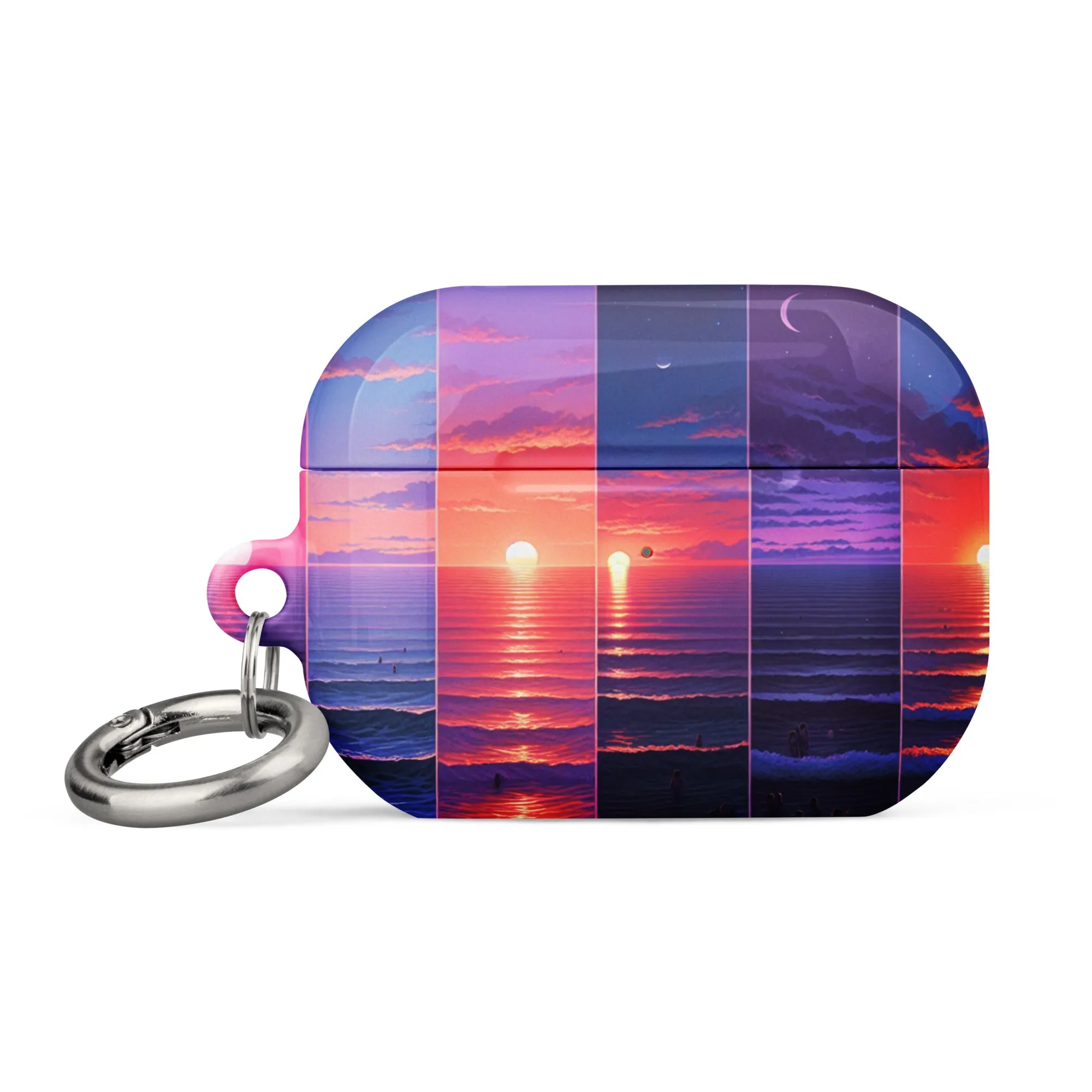 Stunning Sunset AirPods® Case with Metal Carabiner - Impact-Resistant Cover