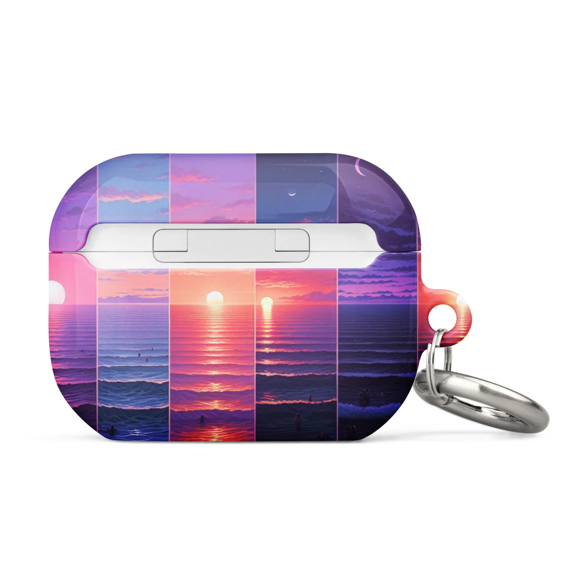 Stunning Sunset AirPods® Case with Metal Carabiner - Impact-Resistant Cover