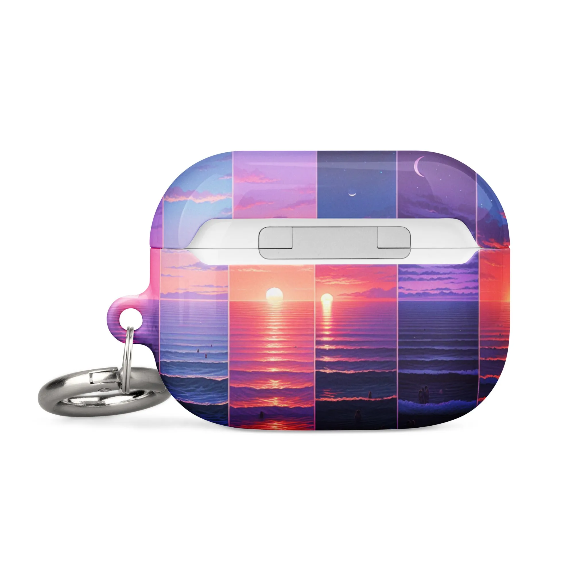 Stunning Sunset AirPods® Case with Metal Carabiner - Impact-Resistant Cover