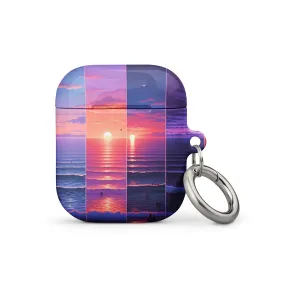 Stunning Sunset AirPods® Case with Metal Carabiner - Impact-Resistant Cover