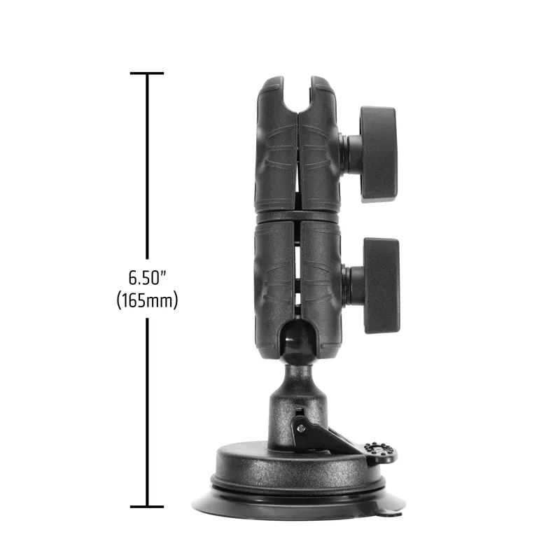 Suction Mount with Double Socket Swivel Arm