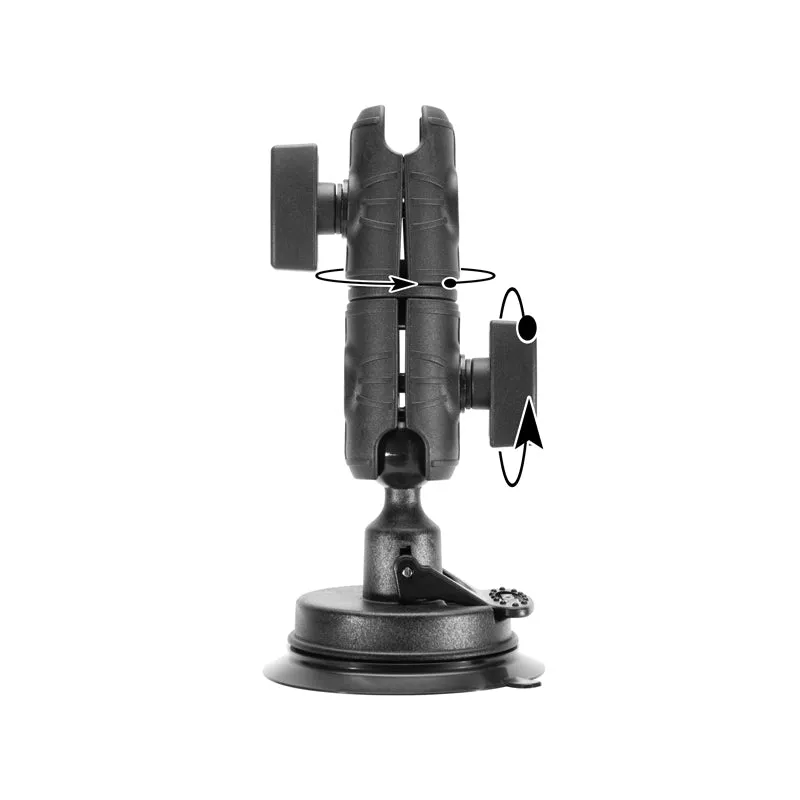 Suction Mount with Double Socket Swivel Arm