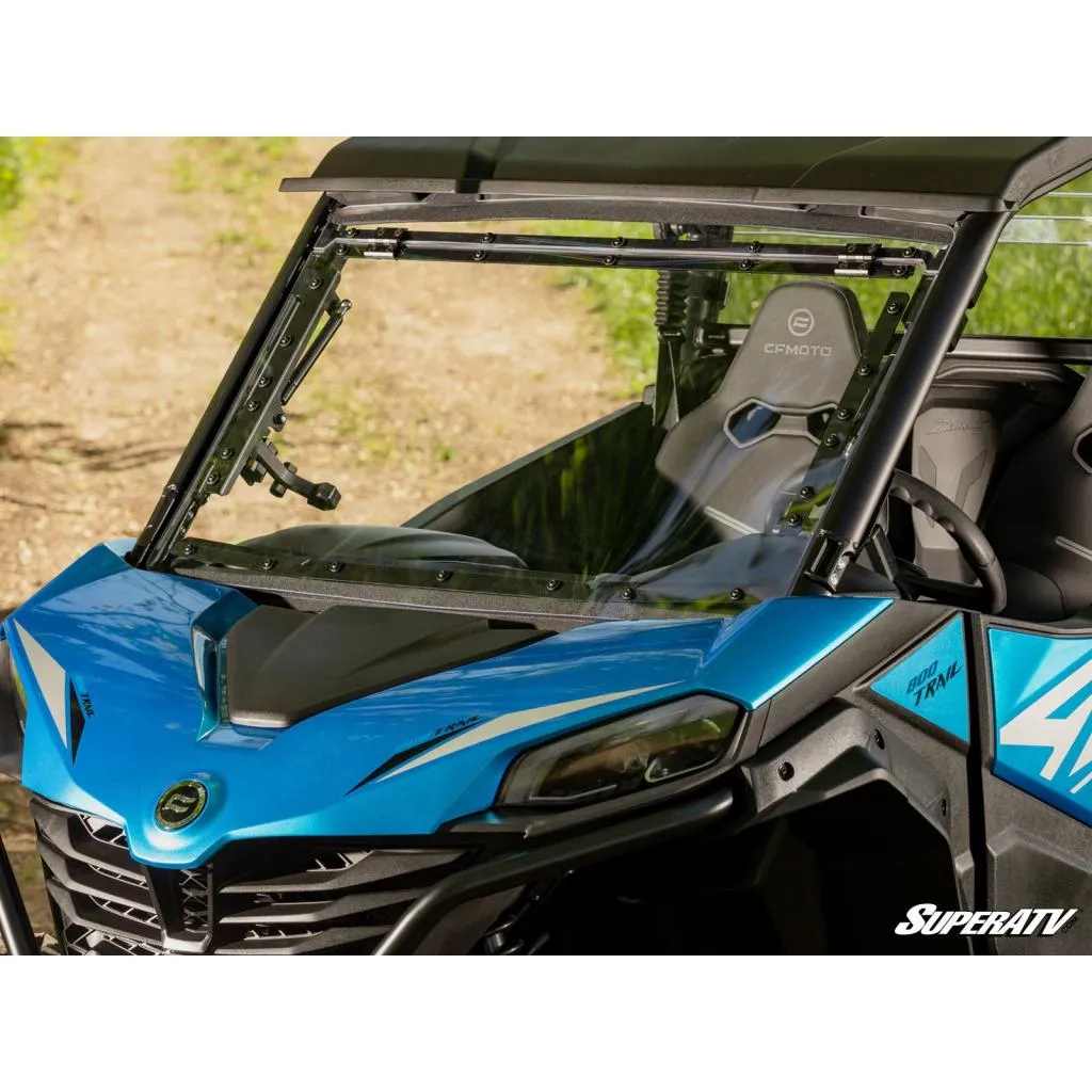 SuperATV CFMOTO ZForce 800 Trail Scratch-Resistant Flip Windshield