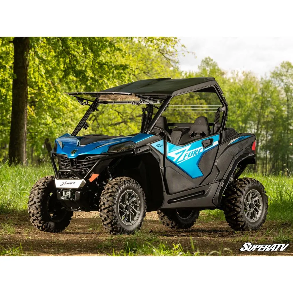 SuperATV CFMOTO ZForce 800 Trail Scratch-Resistant Flip Windshield