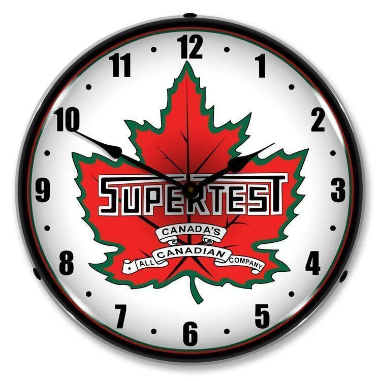 Supertest Gasoline Backlit LED Clock