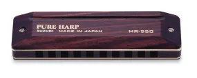 Suzuki MR-550-LF Pure Harp Harmonica, Key of Low F