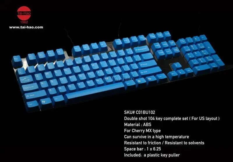 Tai-Hao Sky Blue ABS Keycap Set