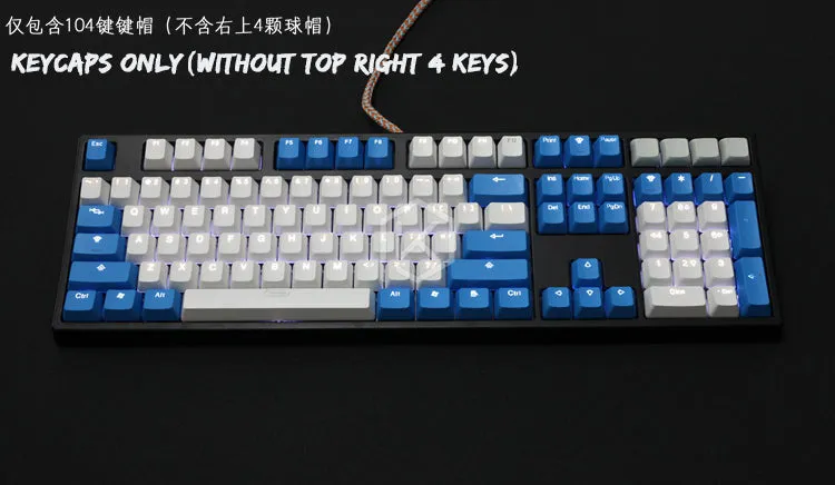 taihao pbt double shot keycaps for diy gaming mechanical keyboard Backlit Caps oem profile light through red blue white grey