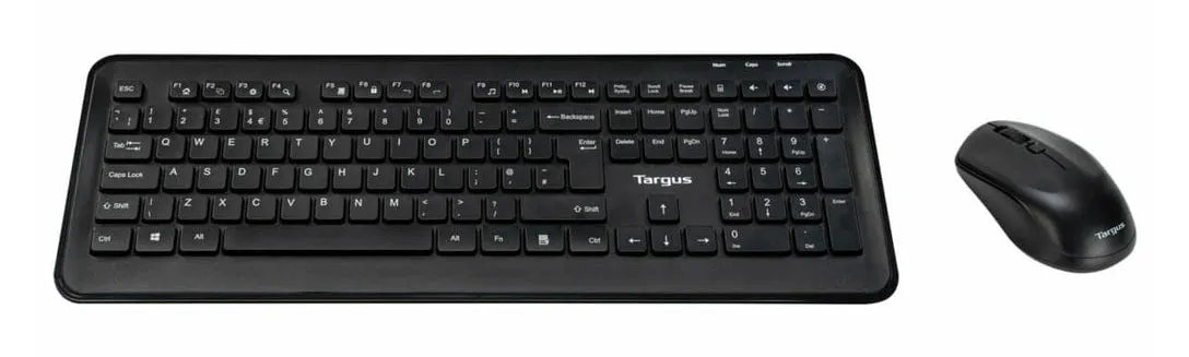 Targus - Keyboard And Mouse Set - Combo - Full Size - Wireless - 2.4 Ghz - Qwerty - Uk - Black