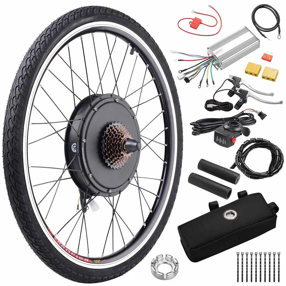 TheLAShop eBike Kit Bicycle Motor Conversion Kit Rear Hub 1500W 48V 26in