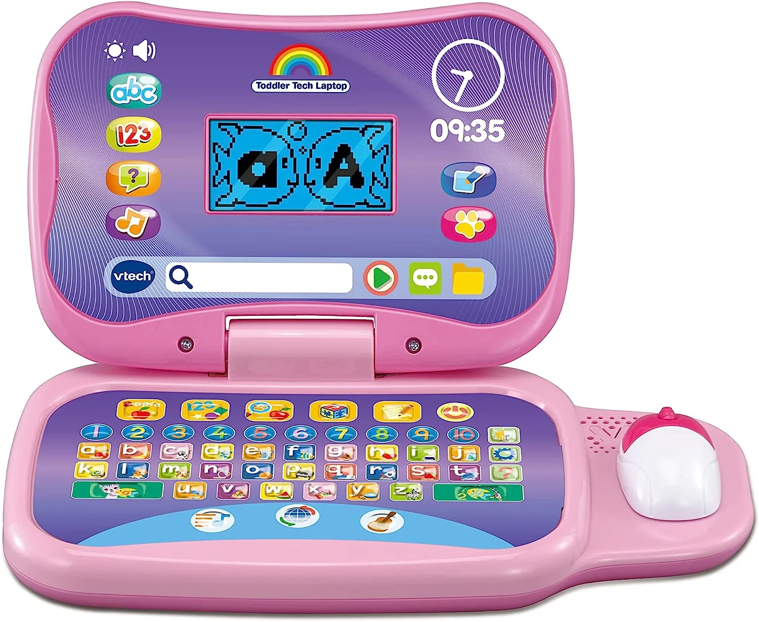 Toddler Tech Laptop, Pink Interactive Educational Computer Toy