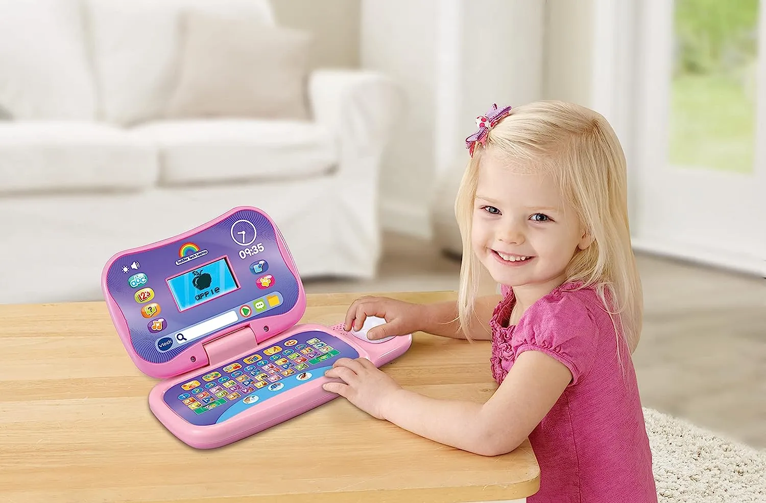 Toddler Tech Laptop, Pink Interactive Educational Computer Toy