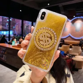 Transparent Laser Gold Coin New Year Shell for iPhone