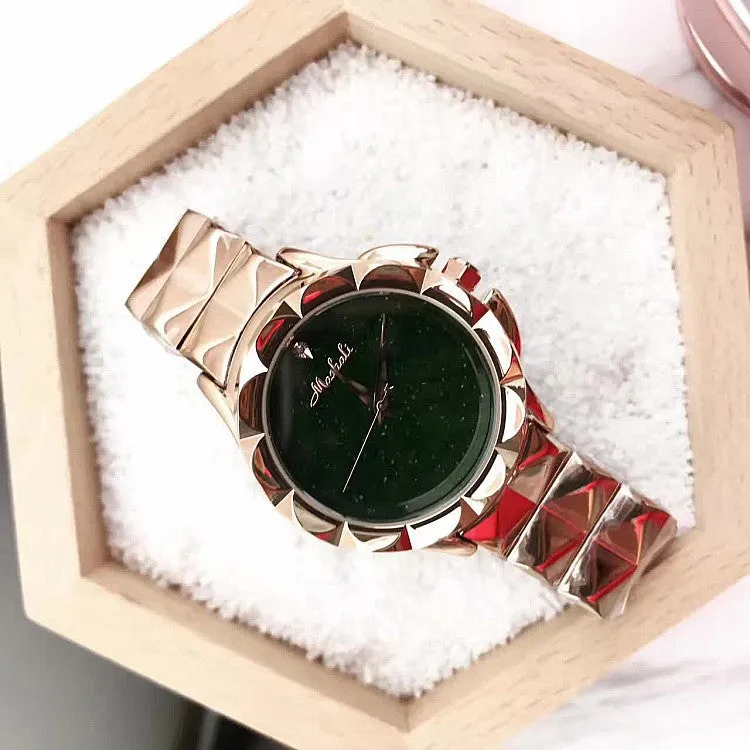 Trendy Green Stainless Steel Women's Watch