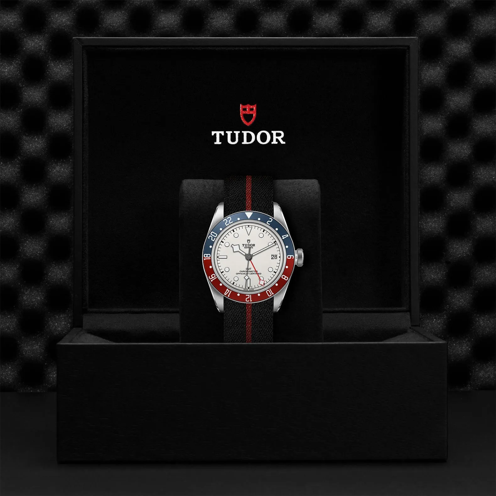 TUDOR Black Bay GMT, 41mm steel case, Fabric strap