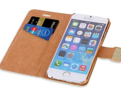 Twinkle Series iPhone 6 Plus Flip Leather Case (5.5 inches) - Gold