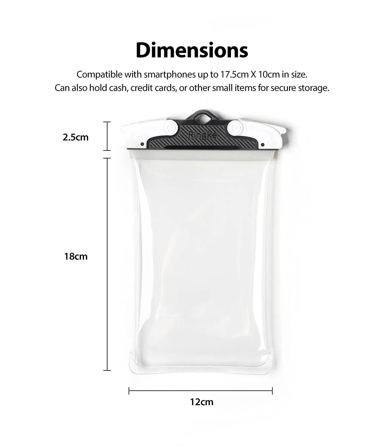 U-Fix Round WaterProof Universal Phone Case  (Large)