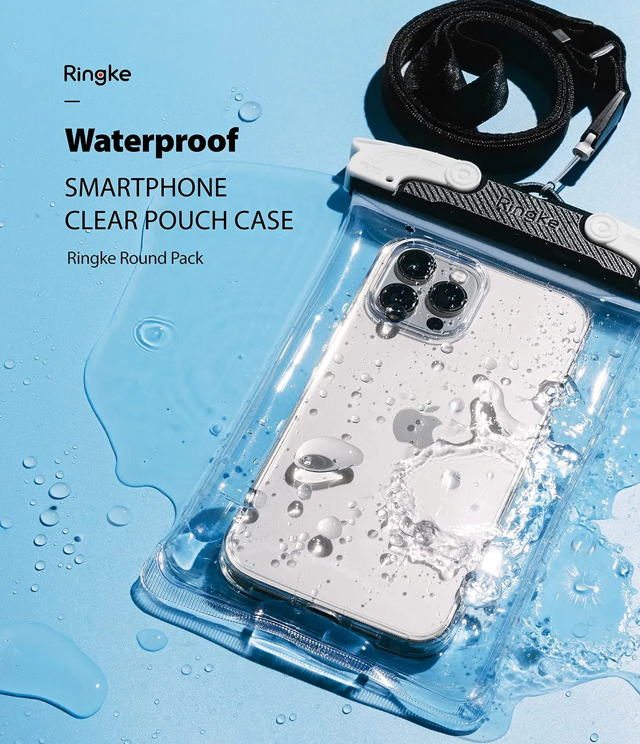 U-Fix Round WaterProof Universal Phone Case  (Large)