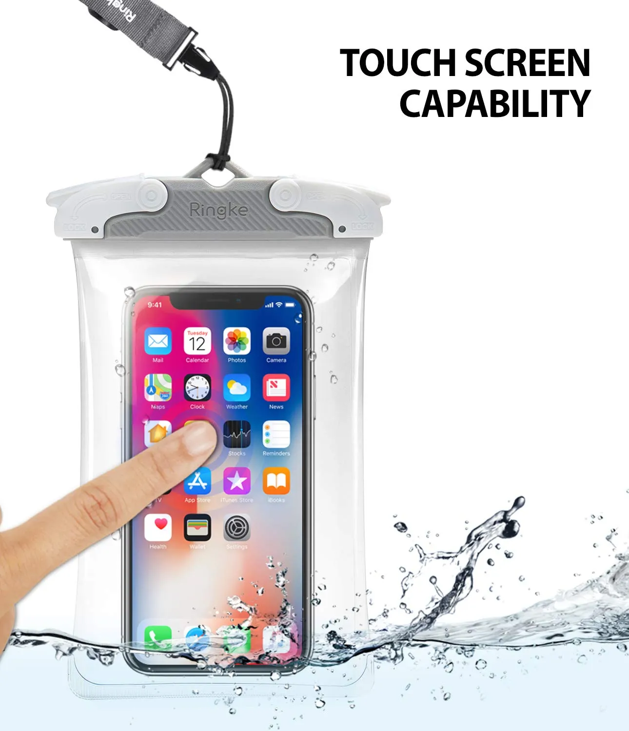 U-Fix Round WaterProof Universal Phone Case  (Large)