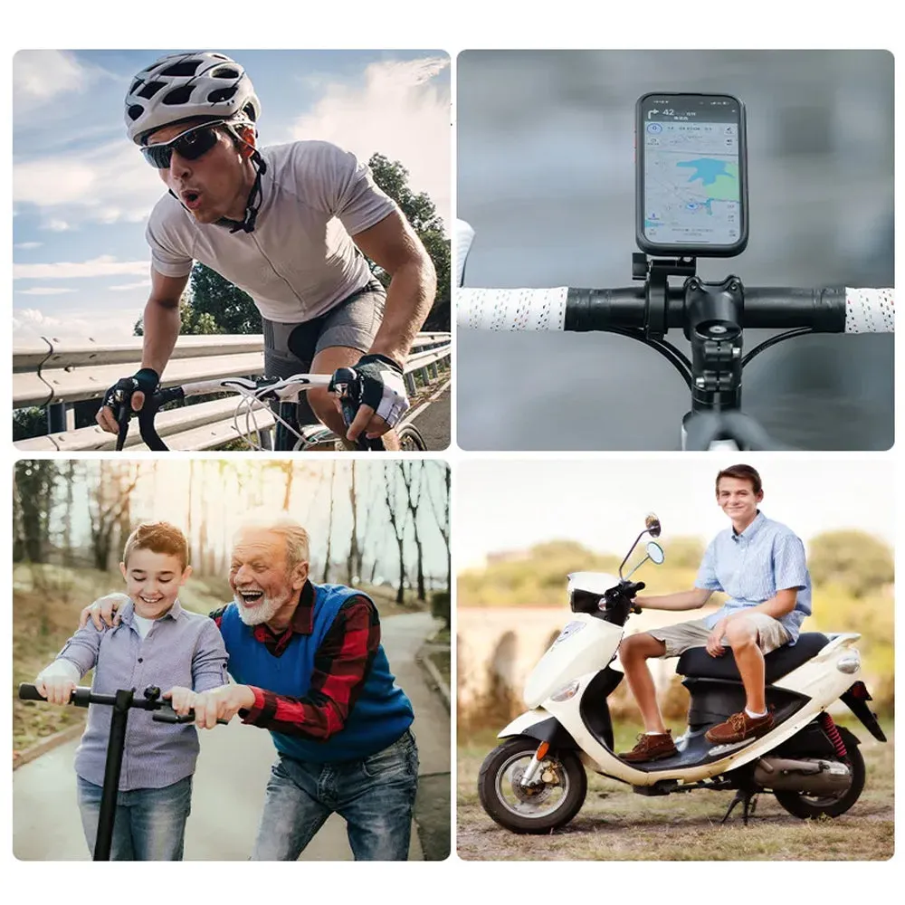 Ulanzi O-Lock II Bicycle Handlebar Smartphone Clamp Mount with 360 Degree Pan / 90 Degree Tilt Ball Head and 2kg Max Load Capacity