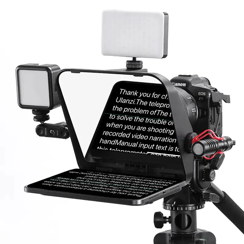 Ulanzi RT01 Universal Teleprompter for 6" Smartphone and Tablet with Bluetooth Remote Control, Phone Clip, Camera Lens Adapter, 3-In-1 Shooting Mode, 1/4" Screw Hole for Desk Stand, Tripod, Light Stand | R004GBB1