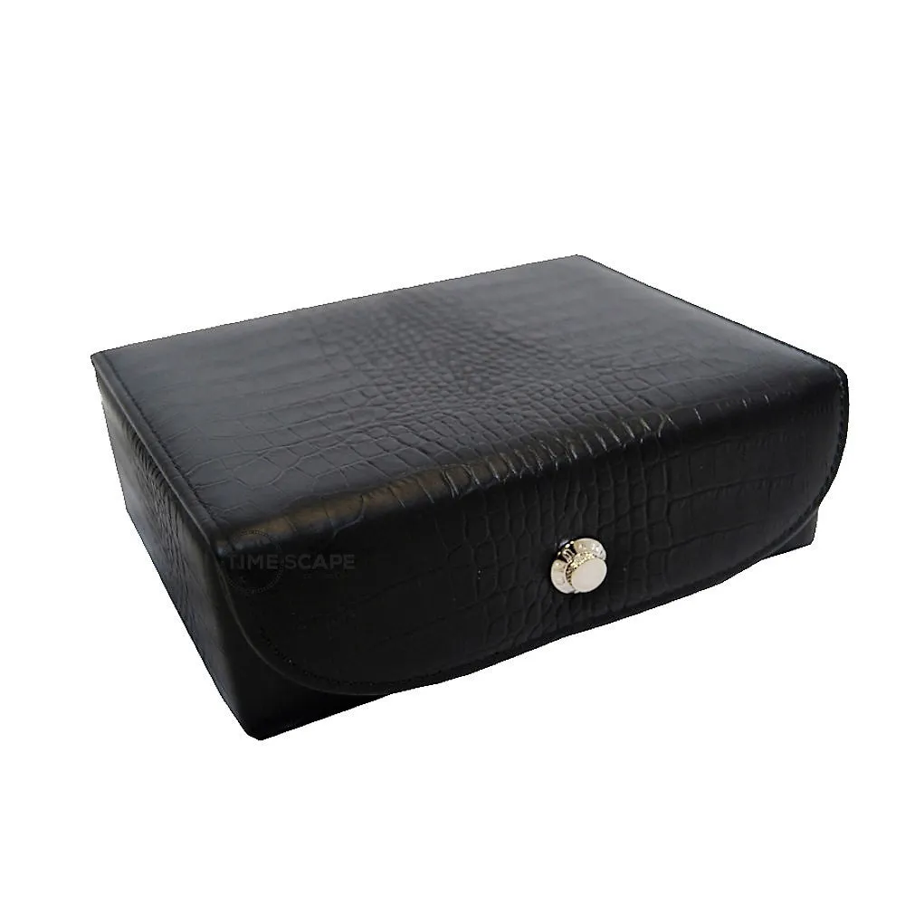 UNDERWOOD (LONDON) - Small Croco Watch & Jewelry Box | UN216/CBLK