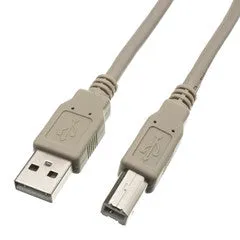 USB 2.0 Printer/Device Cable, Type A Male to Type B Male, 1 foot