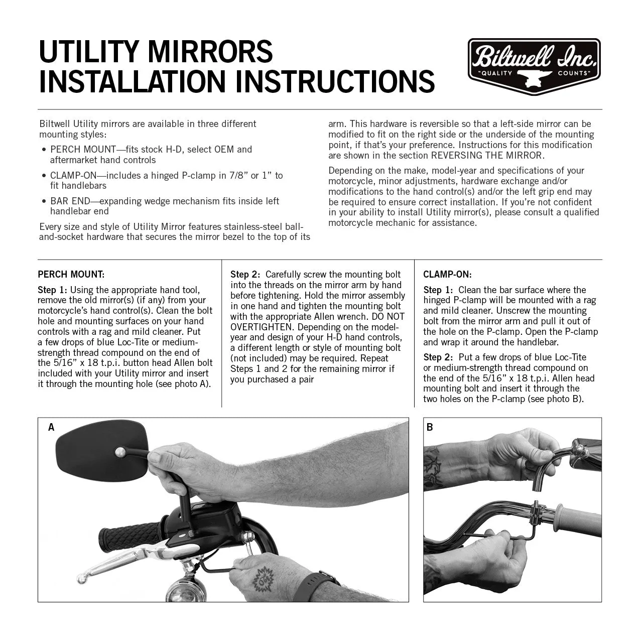 Utility Mirror Rectangle Clamp-on - Chrome